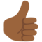 Thumbs Up - Medium Black emoji on Google